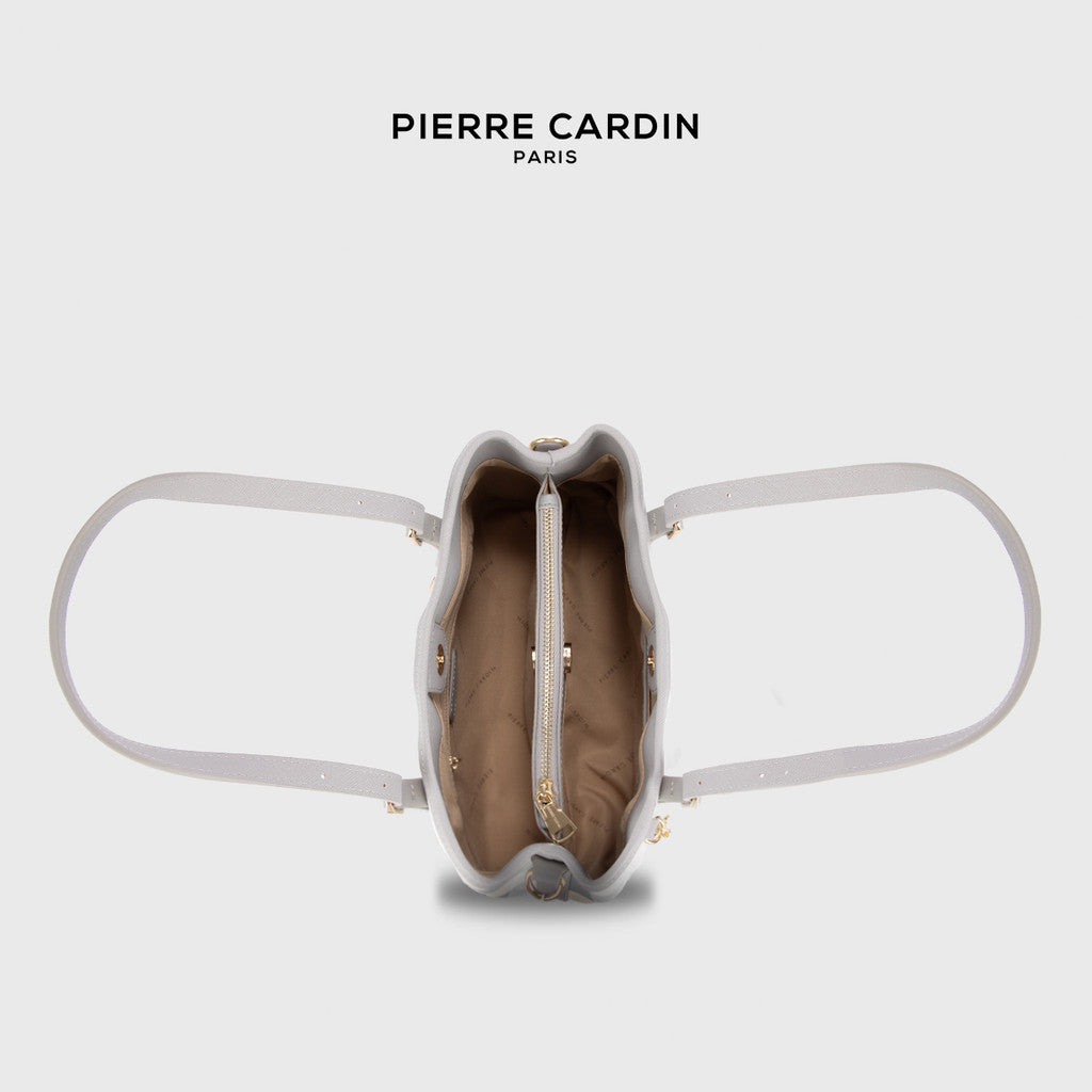 Pierre Cardin Ivory Plaid Shoulder Crossbody Bag