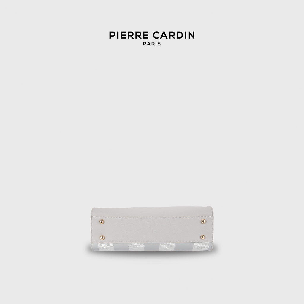 Pierre Cardin Ivory Plaid Crossbody Handbag