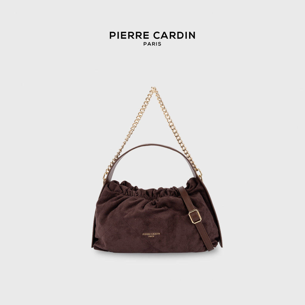 Pierre Cardin Ladies Suede Quilted Shoulder Crossbody Handbag