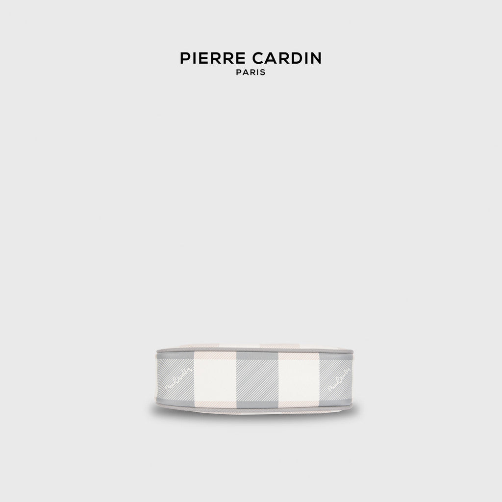 Pierre Cardin Ivory Plaid Top Handle Crossbody Bag