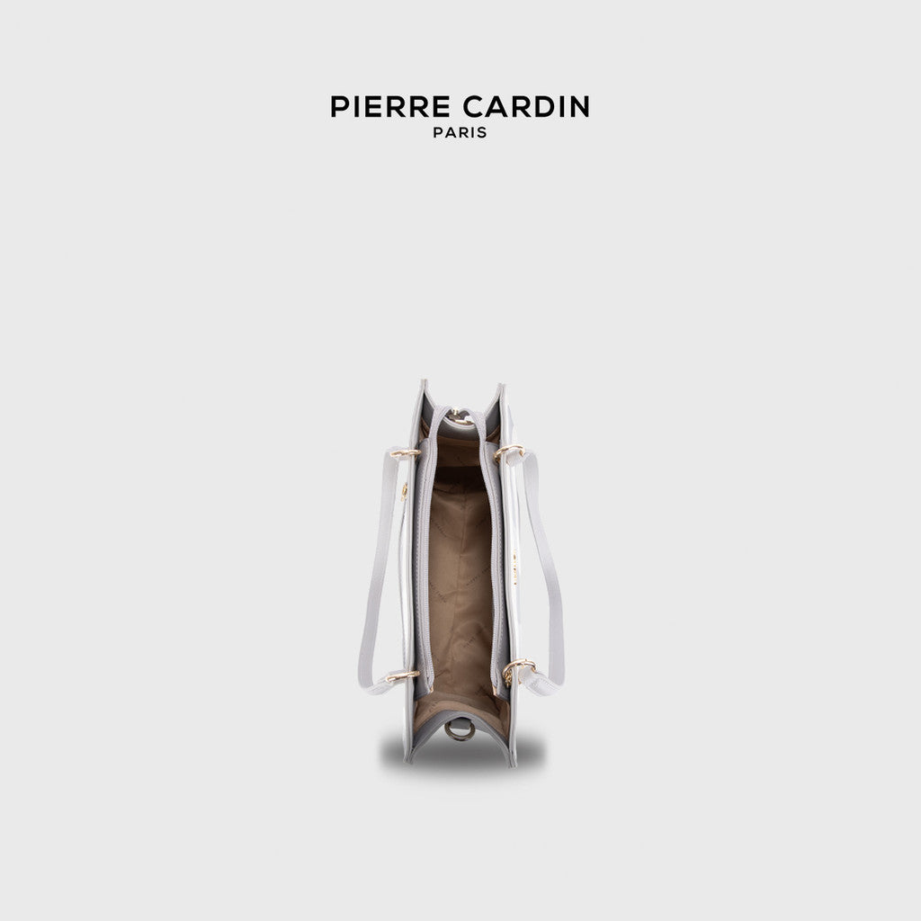 Pierre Cardin Ivory Plaid Crossbody Handbag