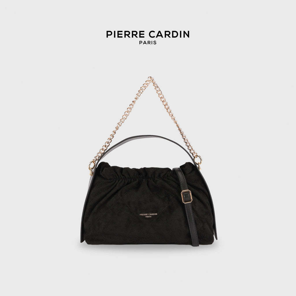 Pierre Cardin Ladies Suede Quilted Shoulder Crossbody Handbag