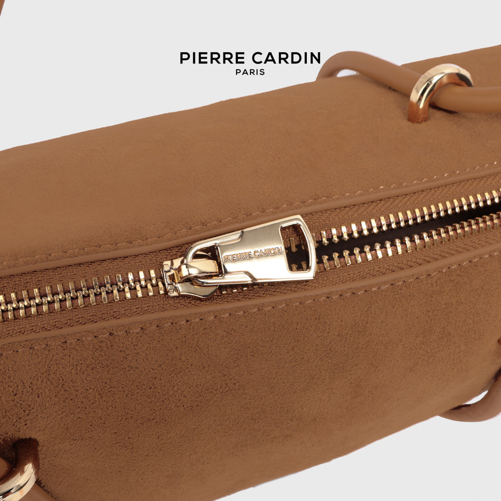 Pierre Cardin Women Suede Boston Shoulder Bag