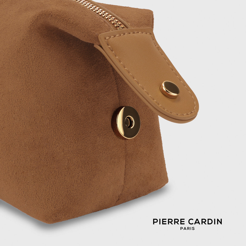 Pierre Cardin Women Suede Boston Shoulder Bag