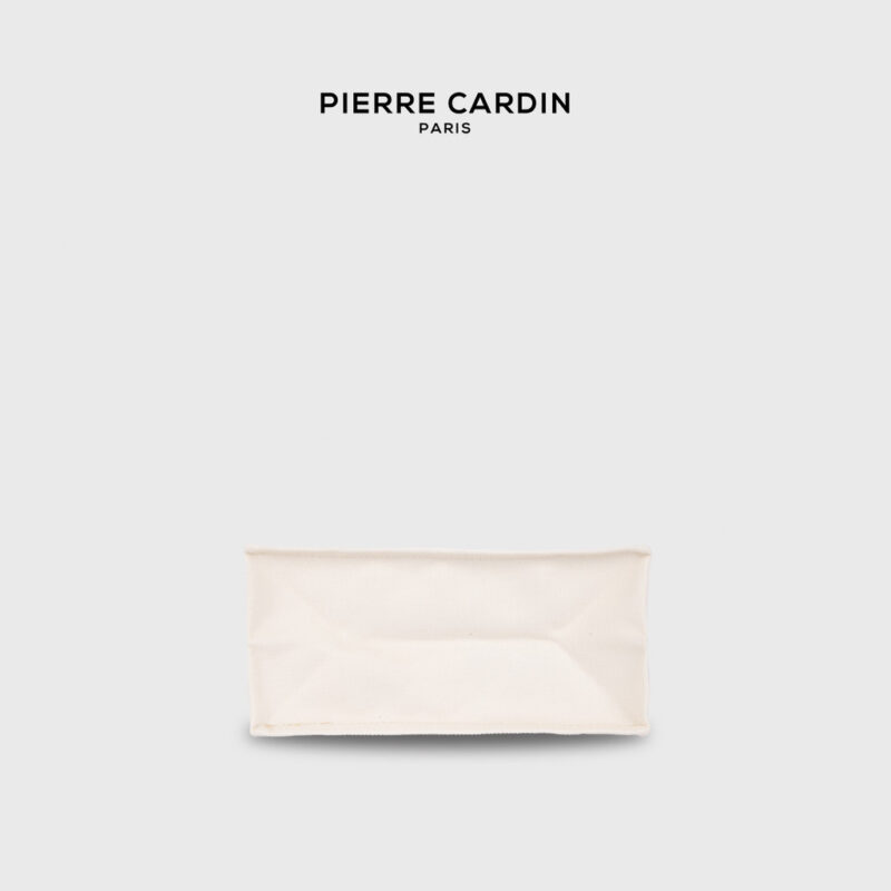 Pierre Cardin Exotic Leafy Beige Canvas Tote Bag - Image 5
