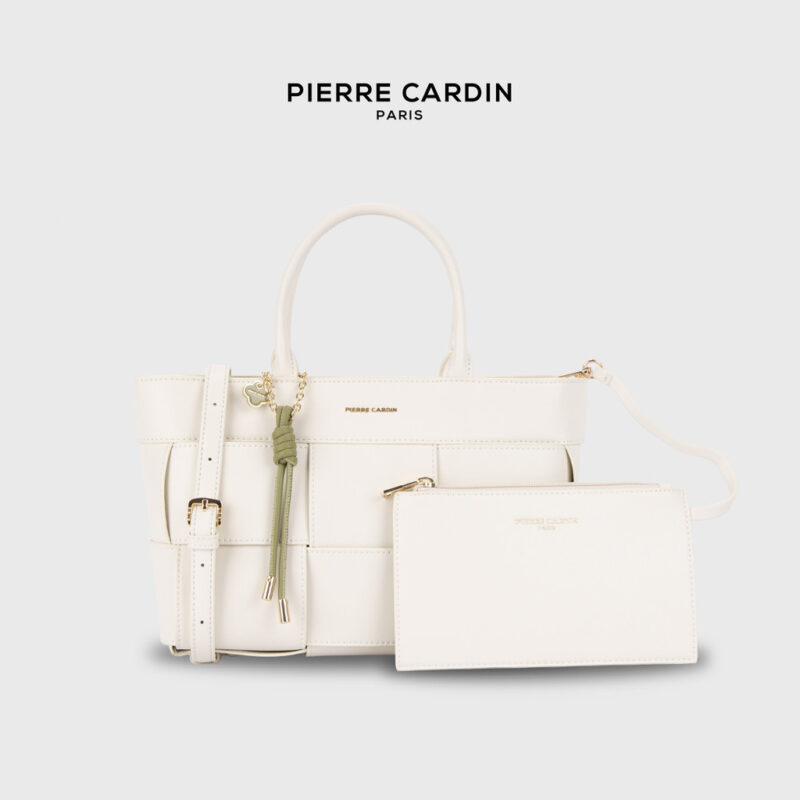 Pierre Cardin Gridia Handbag with Small Pouch and Shoulder Strap - Image 6